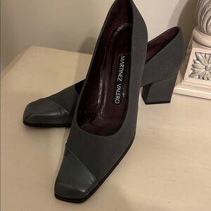 Martinez Valero Women's Charcoal Block Heels